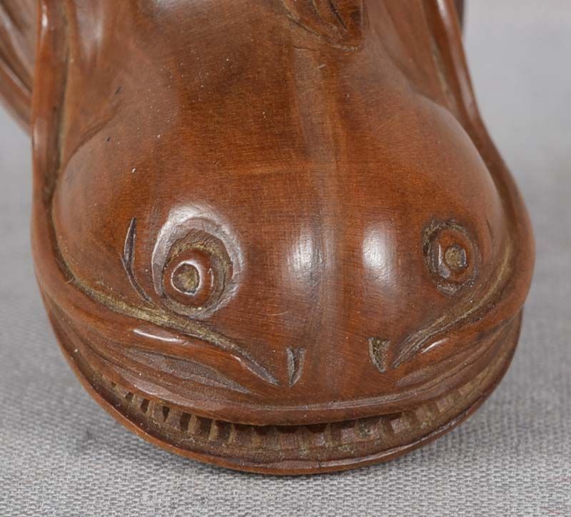 19c netsuke NAMAZU earthquake fish by SHUNZAN