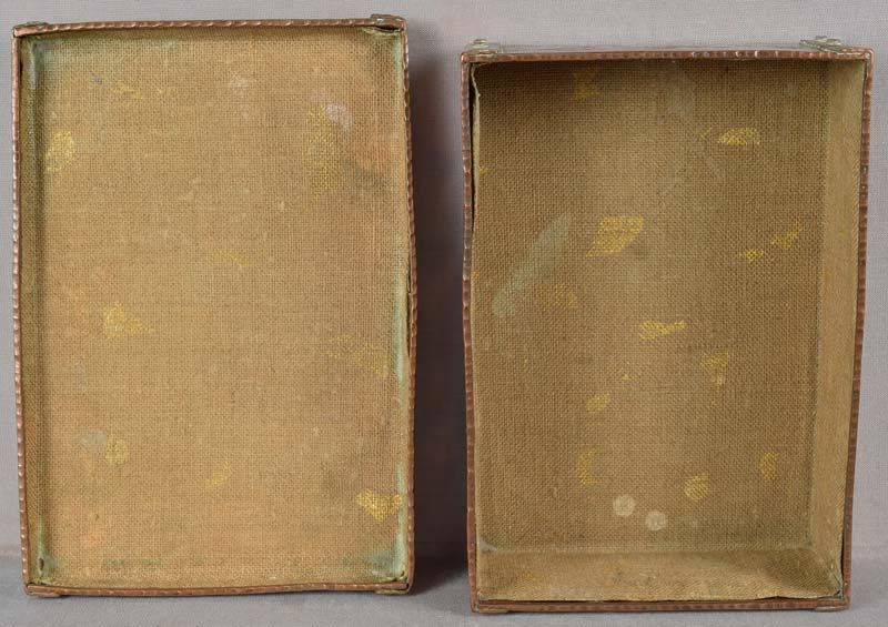 1910s ANDO Arts &amp; Crafts Japanese copper box &amp; tray POMEGRANATE