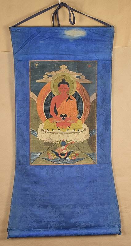 Early 19c Tibetan thangka BUDDHA AMITABHA