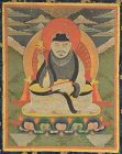19c Tibetan / Mongolian thangka TSERENDUG The White Old Man