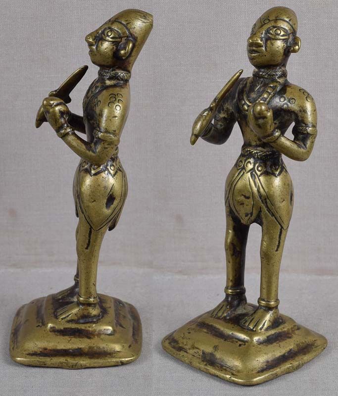 18c Indian bronze 2-armed GOVINDA BHAIRAVA