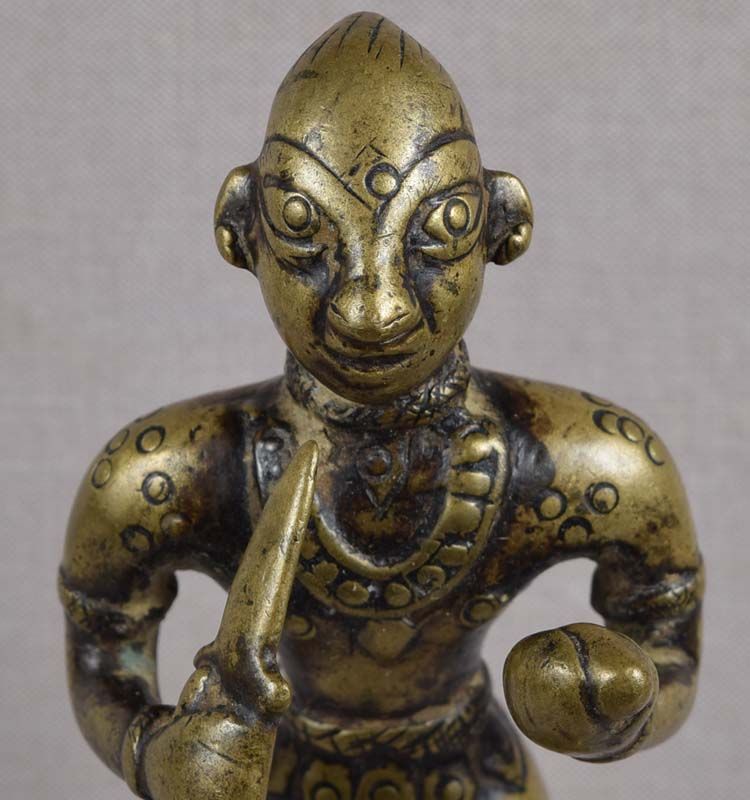 18c Indian bronze 2-armed GOVINDA BHAIRAVA