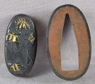 19c Japanese sword FUCHI KASHIRA multiple BUTTERFLIES