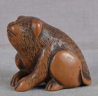 19c netsuke spotted PUPPY