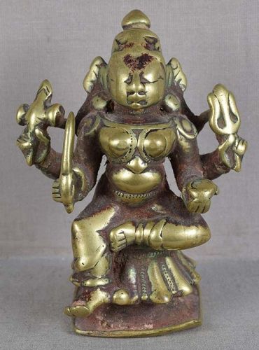 18c Indian bronze GODDESS DURGA