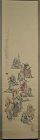 Japanese scroll painting 16 RAKAN disciples of Buddha by HIROKAMI