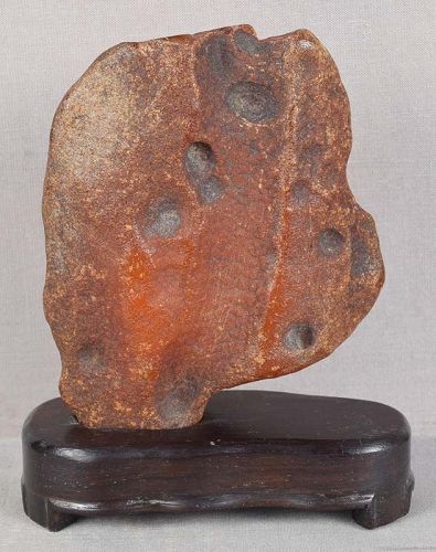 19c Chinese scholar’s rock AMBER