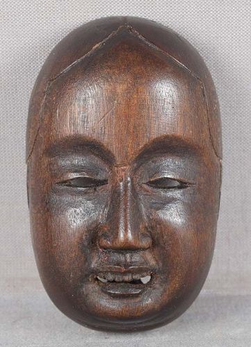 19c netsuke mask of SHAKUMI