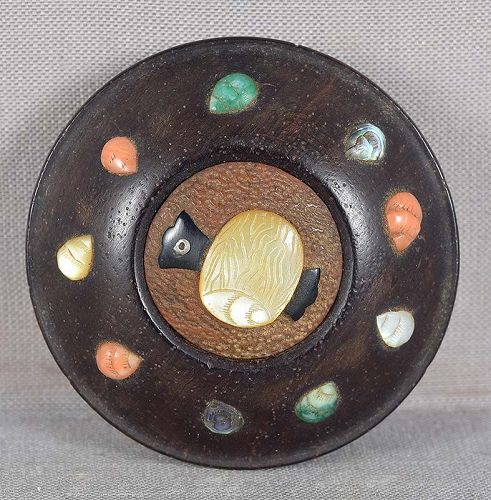 19c netsuke Shibayama Precious Gems & Daikoku MALLET