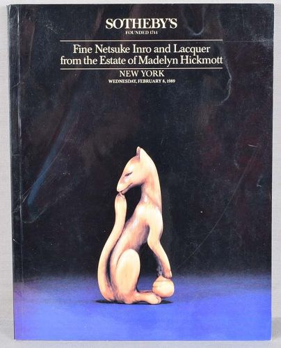 Catalog NETSUKE INRO HICKMOTT collection 1989