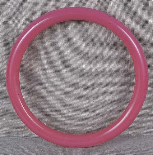 19c Chinese Peking glass pink bangle BRACELET