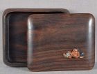 1910s Japanese persimmon wood BOX MULTIMETAL KINTARO & rabbit