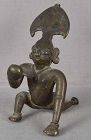 19c Indian bronze KRISHNA the butter thief