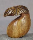 19c OJIME netsuke slide GOURD with leaf