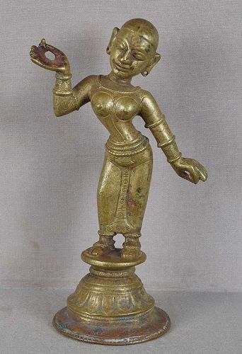 18c Indian bronze RADHA consort of KRISHNA Orissa