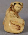 18c netsuke DOG with ball