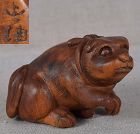 19c netsuke PUPPY by SANCHU from FHC collection of 1923