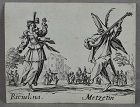 Original 1621 Jacques JACQUES CALLOT etching BALLI DI SFESSANIA