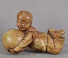 Vintage Chinese scholar’s soapstone BRUSH REST boy