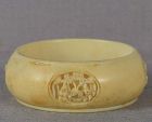 19c Chinese export NAPKIN RING Chinese scholars