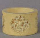 19c Chinese export NAPKIN RING Chinese scholars