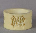 19c Chinese export NAPKIN RING Chinese scholars