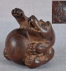 19c netsuke TANUKI badger by KOKEI from FHC collection of 1923
