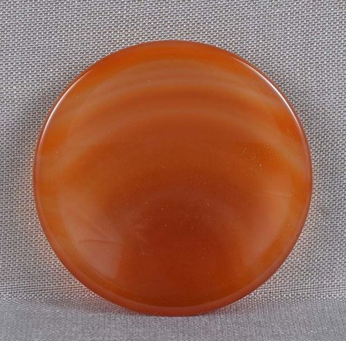 19c Chinese agate SNUFF bottle SAUCER / DISH