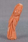 1900s Chinese red CORAL CARVING Guanyin