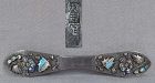 19c Chinese SILVER & ENAMEL HAIRPIN hallmarked