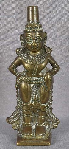 Early 19c Indian bronze votive statue VITTHALI PANDURANGA