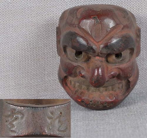 19c netsuke MASK BUAKU by RYUUN