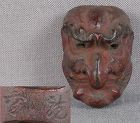 19c netsuke MASK BATO by RYUUN