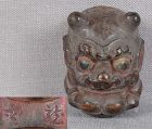 19c netsuke MASK ONI by RYUUN