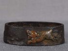 19c Japanese sword FUCHI boar and pines