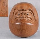 Vintage Hida school ittobori OKIMONO DARUMA by KOKUEI