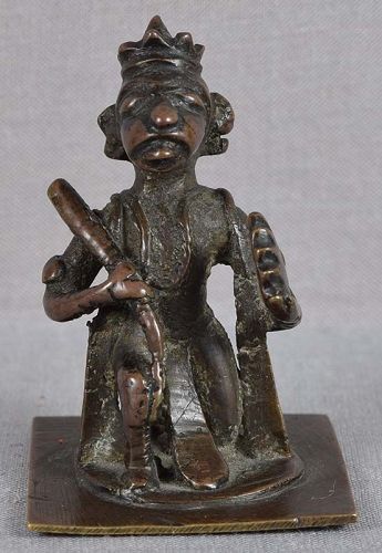 19c Indian bronze HANUMAN