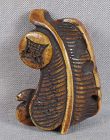 19c Asakusa netsuke AUSPICIOUS OBJECTS fan, coin, magatama