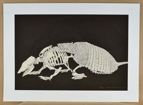 Limited edition HIDEO TAKEDA print ALTAMIRA ARMADILLO signed numbered