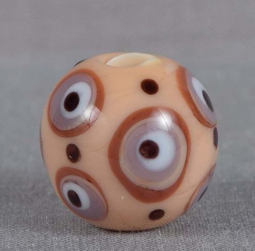 Japanese glass OJIME netsuke slide JELLYFISH EYES