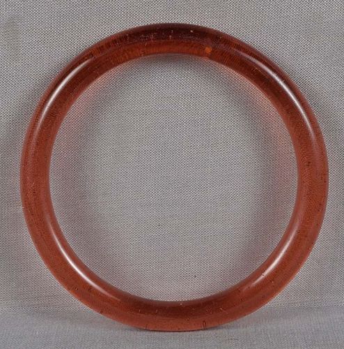 19c Chinese PEKING GLASS red bangle BRACELET