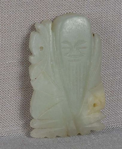 17c Ming Dynasty Chinese JADE plaque IMMORTAL