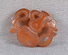 18c Chinese carnelian AGATE CARVING GOURD with tassels