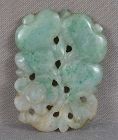 18c Chinese JADEITE carving flowers & fruit