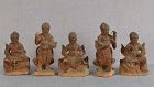 Meiji period Japanese SCULPTURES altar set FIVE BODDHISATTVAS