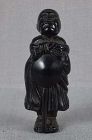 19c netsuke priest SAIGYO HOSHI