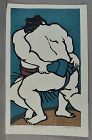 Limited edition print SUMO WRESTLER KASHIWADO by CLIFTON KARHU