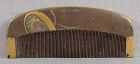 19c Japanese lacquer KUSHI hair COMB semiprecious stone