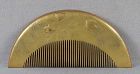 19c Japanese lacquer wood KUSHI hair COMB pine & leafy branches