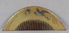 19c Japanese lacquer KUSHI hair COMB long tailed birds